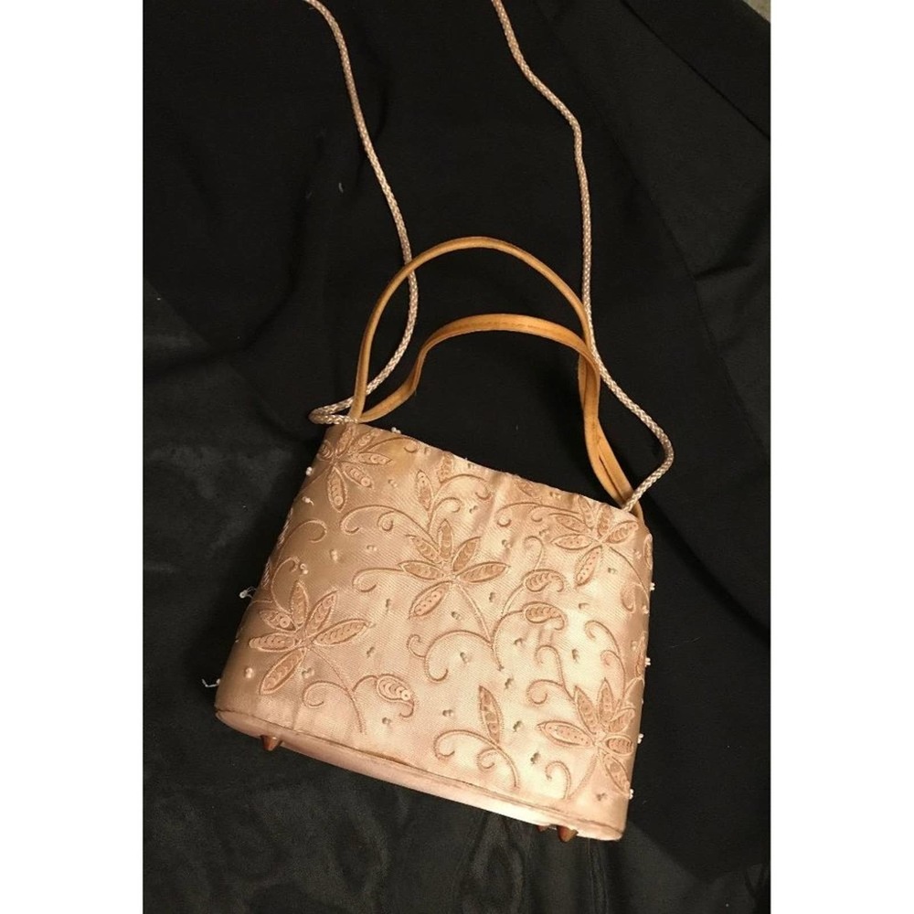 '90s La Regale champagne beaded & sequined handbag
